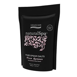 NATURAL SPA Pure epsom salts - fresh romance - rose petals & lotus